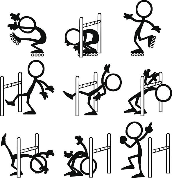 ilustrações de stock, clip art, desenhos animados e ícones de figura de palito pessoas de limbo - stickfigure