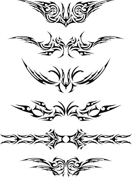 Abstract Tattoo Set Variations of abstract tribal artwork. More Tattoo Series Lightbox tribal tattoo stock illustrations