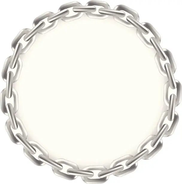 Vector illustration of Chain Circle Frame