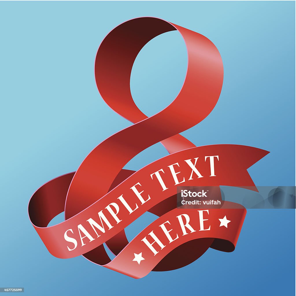 Cursive Ribbon Number 08 Stock Illustration - Download Image Now ...