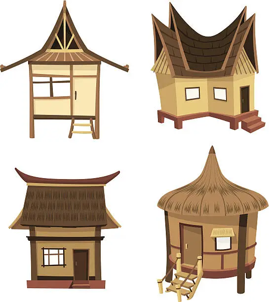 Vector illustration of Tiki Home Collection