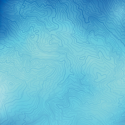 Blue water topographic background. 