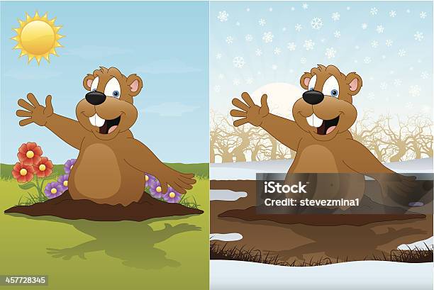 Groundhog Day Stock Illustration - Download Image Now - Groundhog Day - Holiday, Woodchuck, Digging