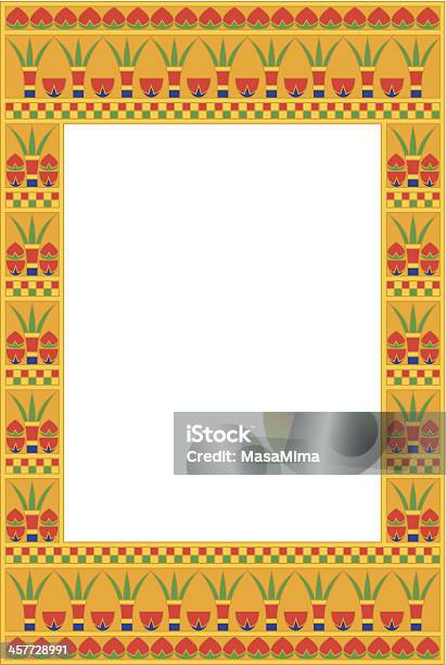 Egipto Moldura - Arte vetorial de stock e mais imagens de Amarelo - Amarelo, Arte, Arte e Artesanato - Arte visual