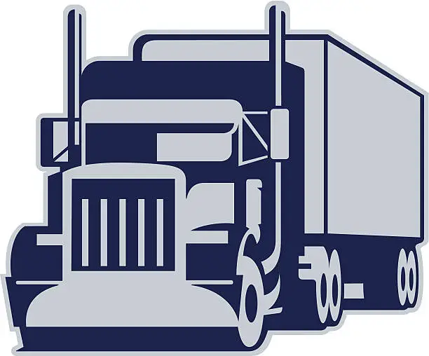 Vector illustration of Semi Truck