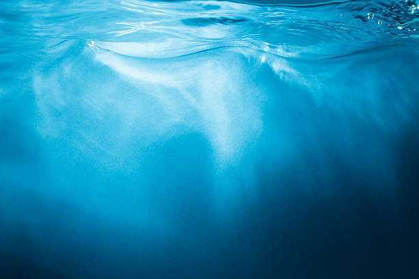 istock Abstract blue water background with sunbeams 457740047