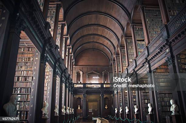 Old Library Stock Photo - Download Image Now - Library, Old, Trinity College - Dublin