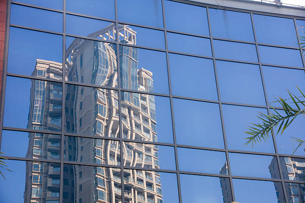 istock Glass wall of building 457747077