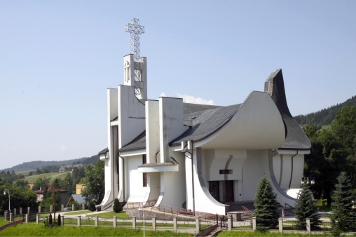 modern catholic church of Saint Anthony in Krynica