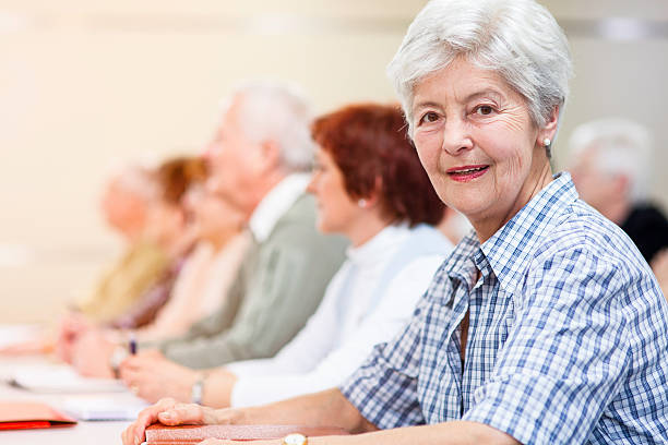 istock Seniors on the seminar 457758283