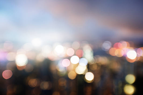 istock blured lighhts from peak Victoria, Hong Kong 457759629