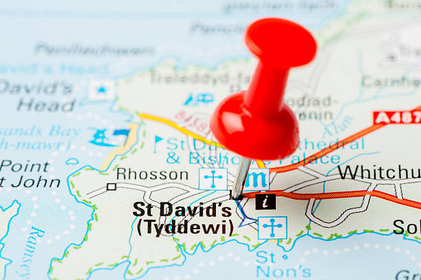 istock United Kingdom capital cities on map series: St David's 457760721