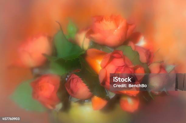 Bouquet Di Rose Dwarfish Ancora La Vita - Fotografie stock e altre immagini di Ambientazione tranquilla - Ambientazione tranquilla, Arancione, Argilla