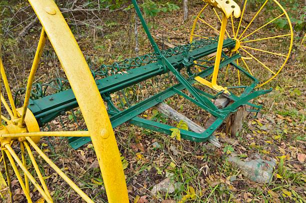 istock Green and Yellow Hay Rake 457774185
