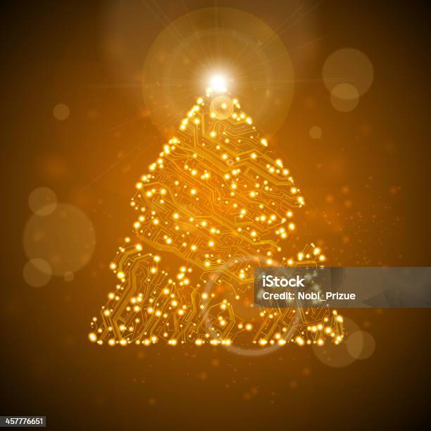 Печатная Плата Фоне Рождество Дерево — стоковая векторная графика и другие изображения на тему Абстрактный - Абстрактный, Без людей, Блестящий