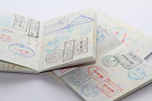 istock Visas on Japanese passport 457776797