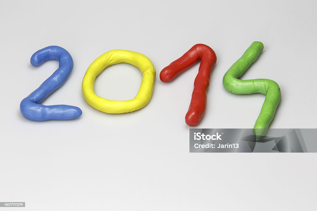 New Year 2014 New Year 2014 from colors play dough 2014 Stock Photo