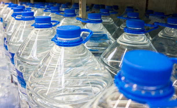 istock Water bottles in a supermarket 457779629