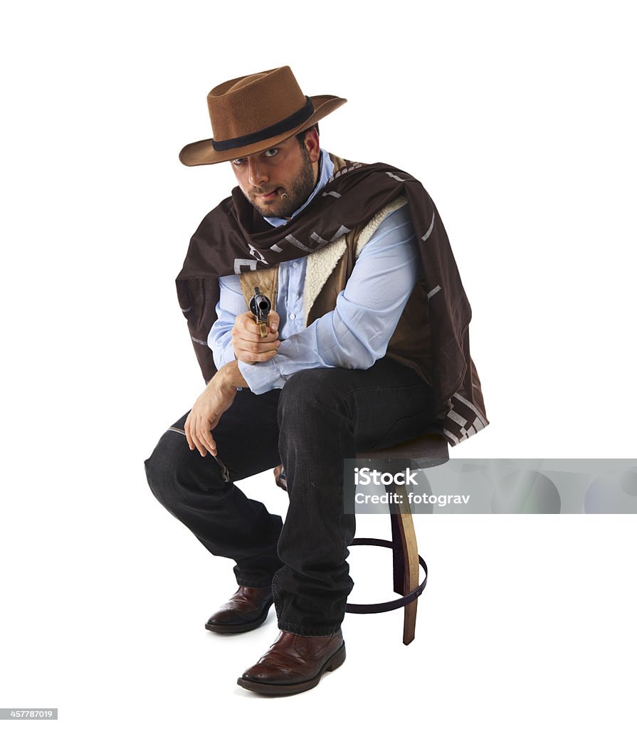 Far West Gunman in the old wild west Adult Stock Photo