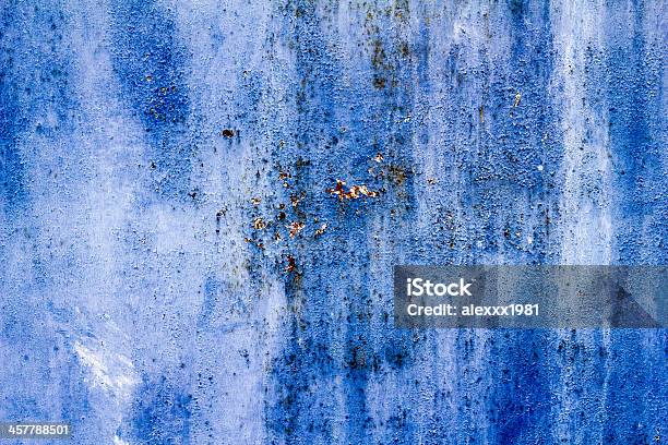 Trama Di Sfondo Blu Grunge - Fotografie stock e altre immagini di Abbandonato - Abbandonato, Acciaio, Arrugginito