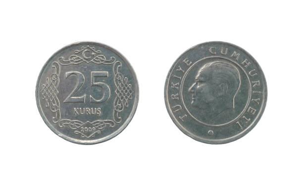 istock Twenty five Turkish kurush coin 457793815