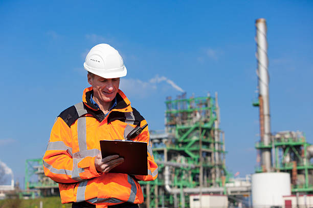 istock Petrochemical industry inspector 457793961