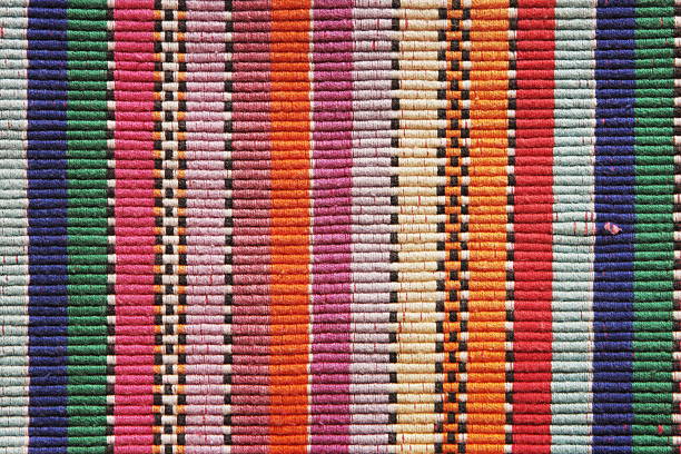 Rug Textile Woven Fabric Swatch stock photo