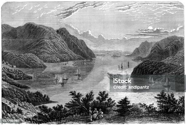 Vista Do Rio Hudson - Fotografias de stock e mais imagens de Rio Hudson - Rio Hudson, Vale, 1880-1889