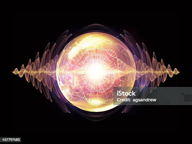 Visualización De Las Partículas De Onda Foto de stock y más banco de imágenes de ADN - ADN, Abstracto, Alquimia