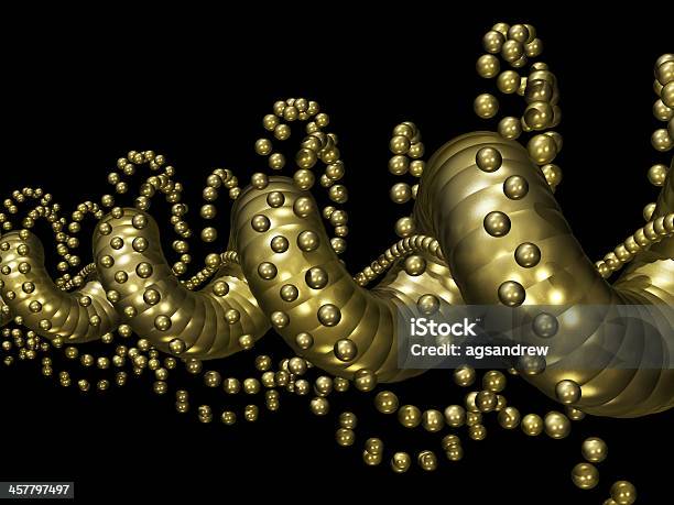 Golden Hélice De Foto de stock y más banco de imágenes de ADN - ADN, Abstracto, Amarillo - Color