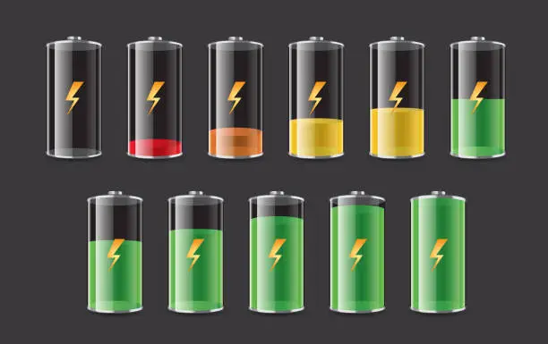 Vector illustration of Battery charging