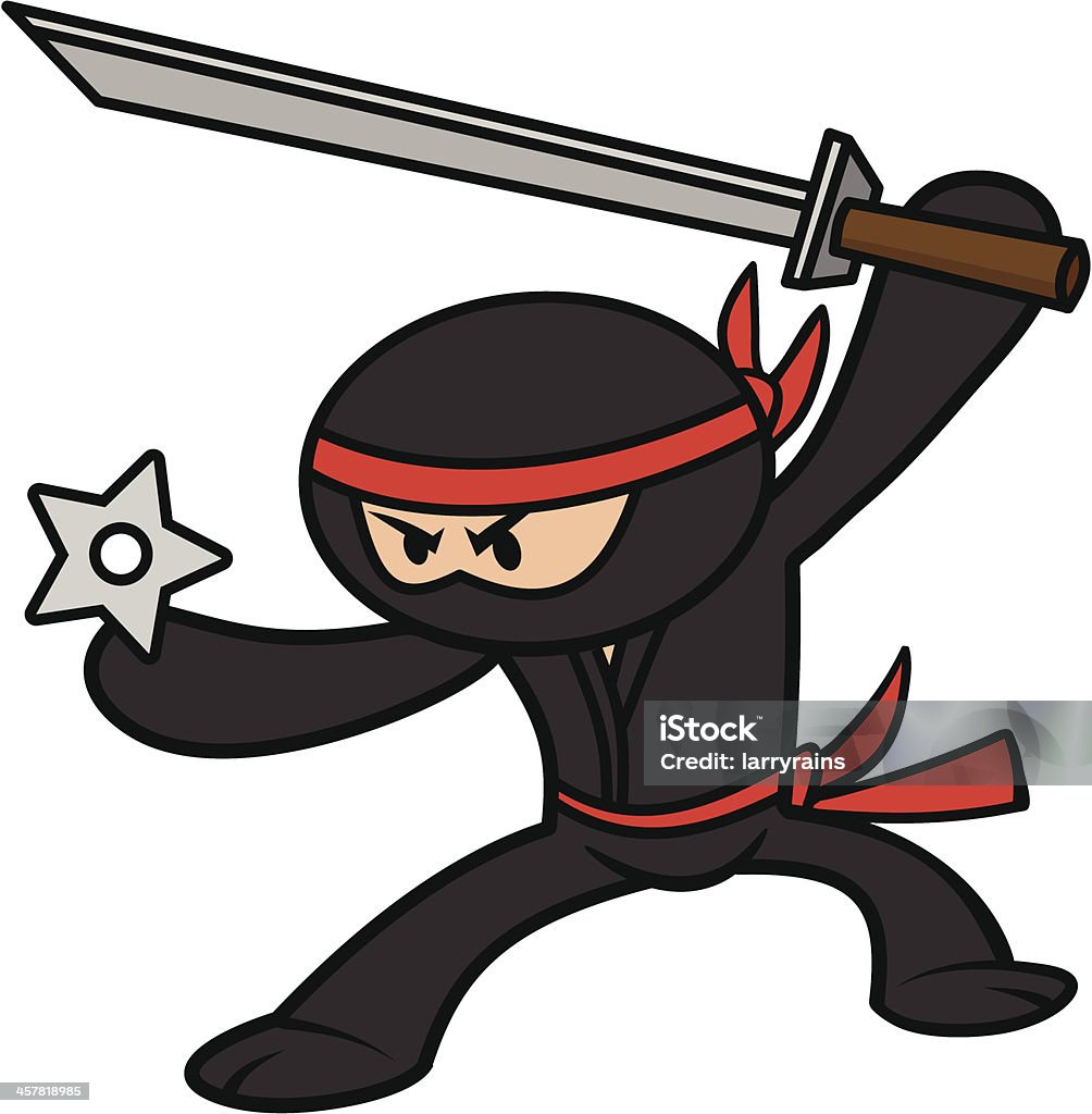 Kawaii Ninja Ninja stock vector