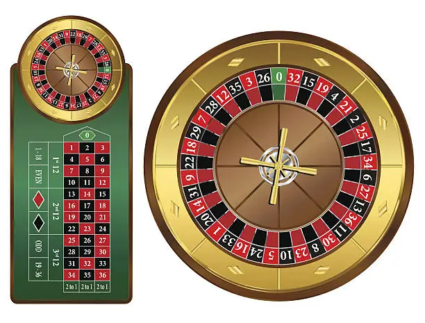 Vector illustration of Roulette Wheel