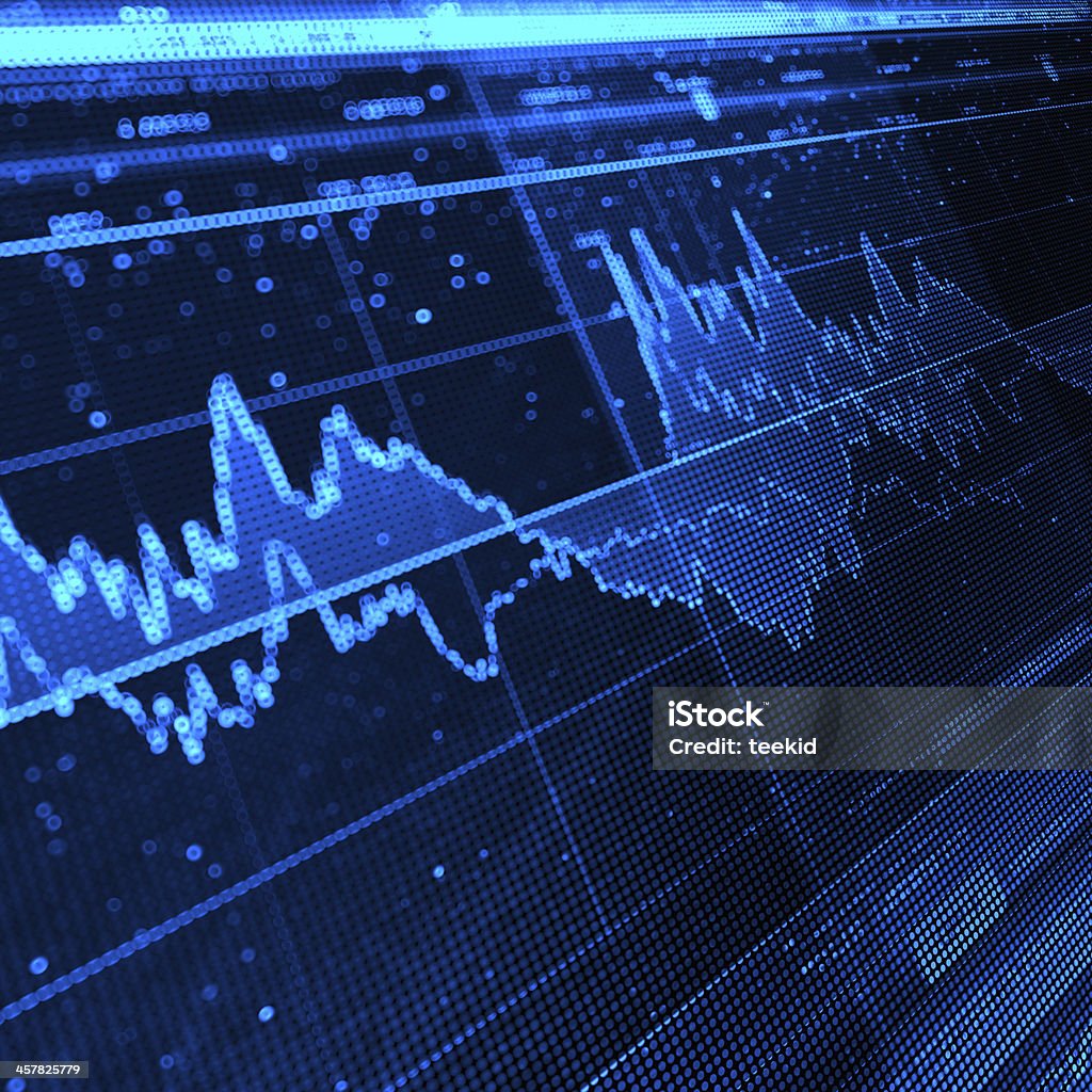 Stock Market Grafik - Lizenzfrei Analysieren Stock-Foto