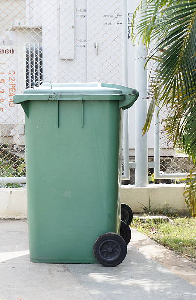 istock green color of gabage bin 457826005