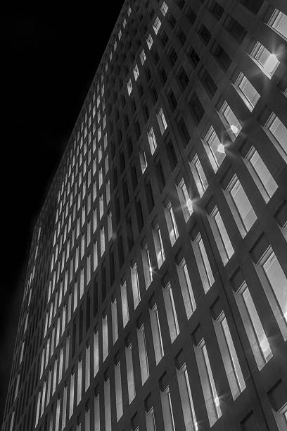istock Buildings and windows in the night 457845035