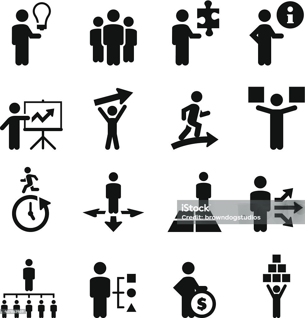 Business People Icons - Black Series Professional clip art for your print or Web project. See more icons in this series. Icon Symbol stock vector