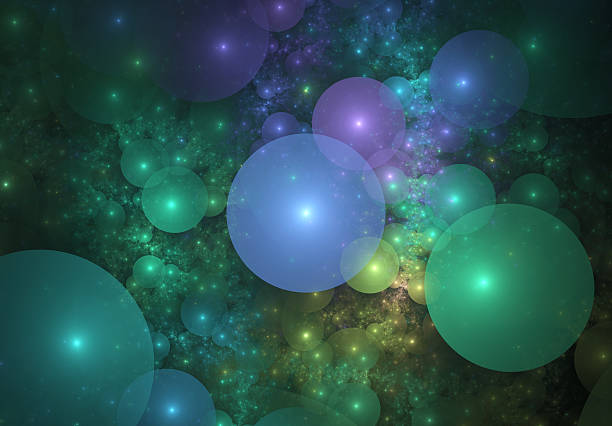 Multi colored bubbles stock photo