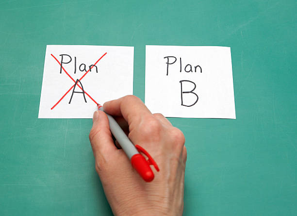 plan b - plan letter b change planning стоковые фото и изображения