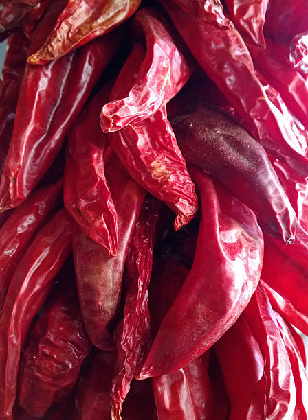 red chili peppers stock photo