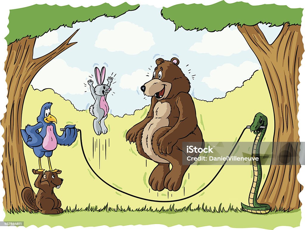 Animals Rope Jumping Skipping Rope Stock Illustration - Download Image Now - Animal, Animal ...