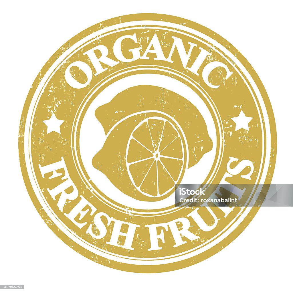 Selo de frutas com limão ou label - Ilustração de Certidão royalty-free