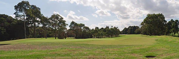 istock Panorama of the golf course 457869427