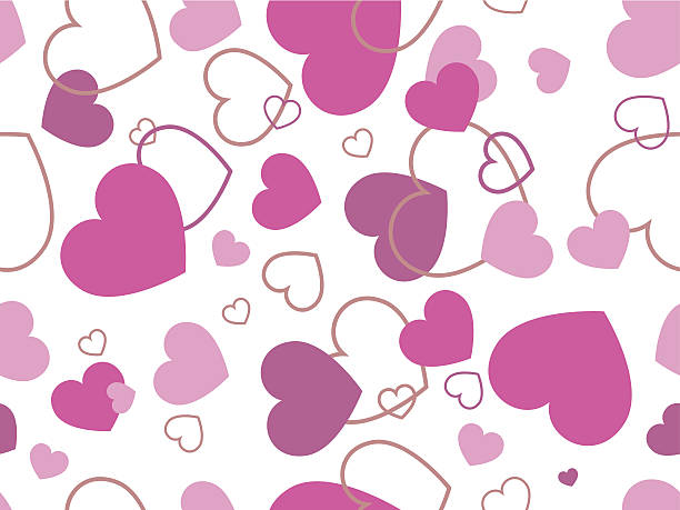 Hearts seamless wallpaper background. vector art illustration