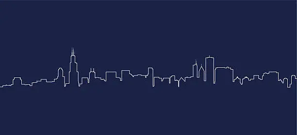 Vector illustration of Chicago Skyline