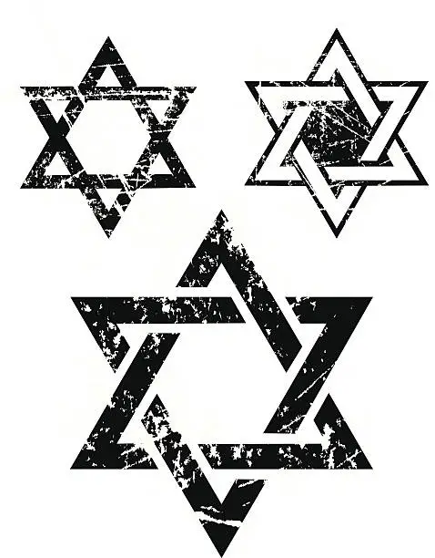 Vector illustration of Star of David - Judaism Religion