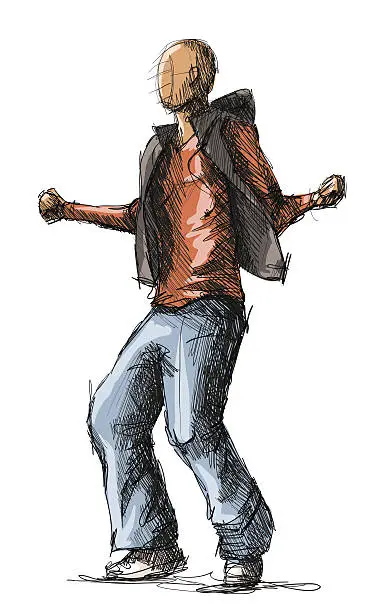 Vector illustration of dancer