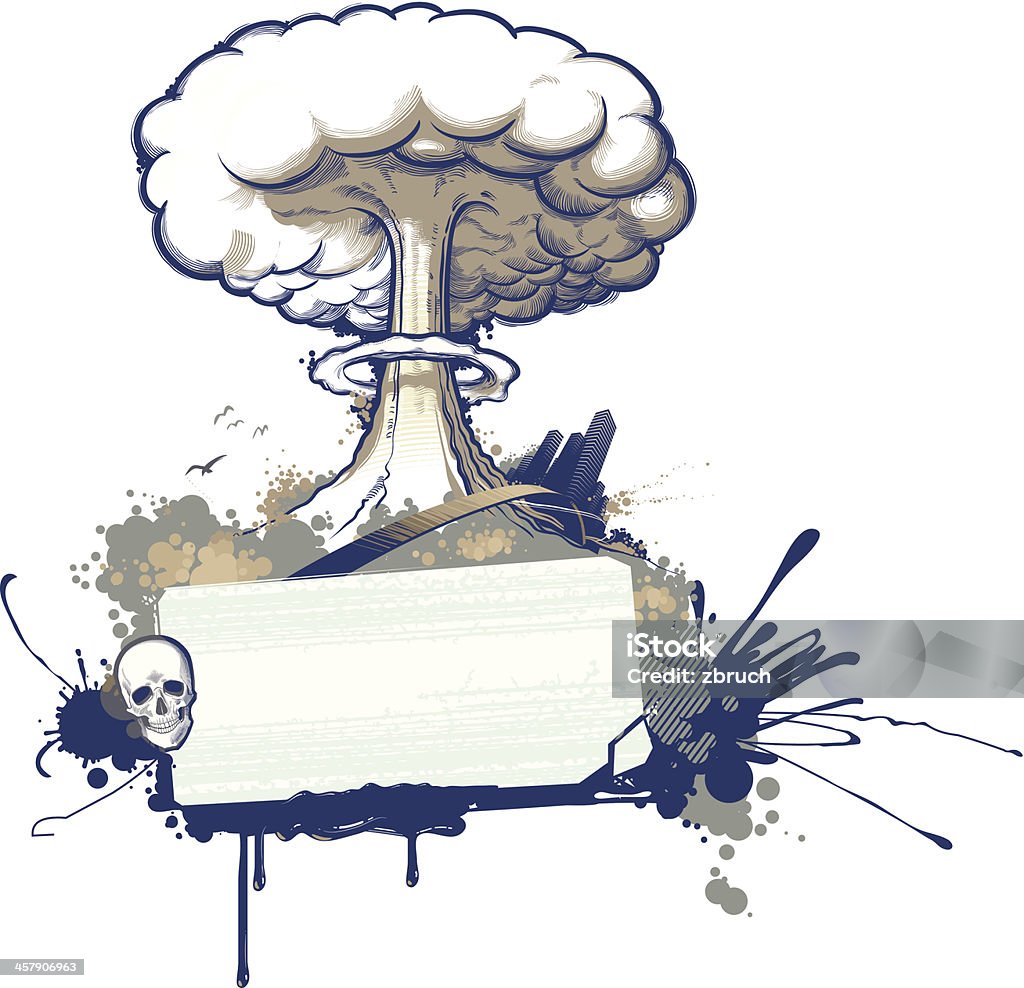 nuclear explosion - Lizenzfrei Atombombe Vektorgrafik