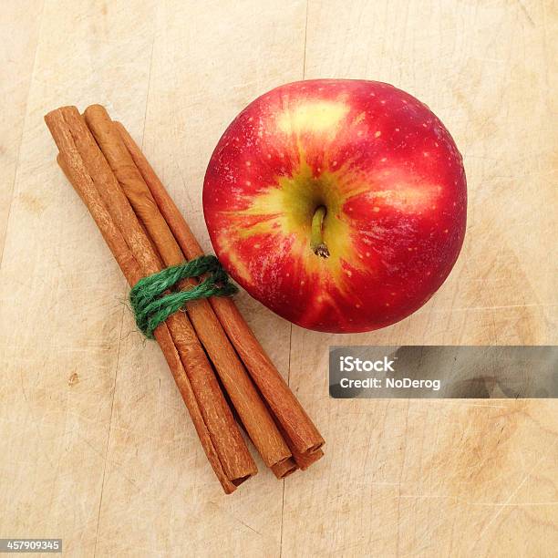 Apple And Cinnamon Sticks Stock Photo - Download Image Now - Apple - Fruit, Cinnamon, Color Image