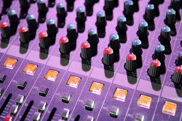 Sound mixer button in concert, with \